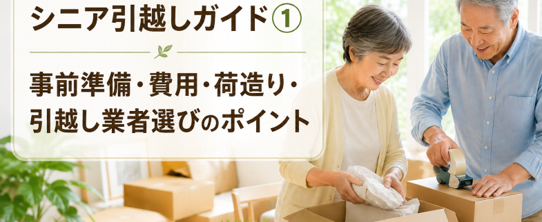 【シニア引越しガイド①】事前準備・費用・荷造り・引越し業者選びのポイント