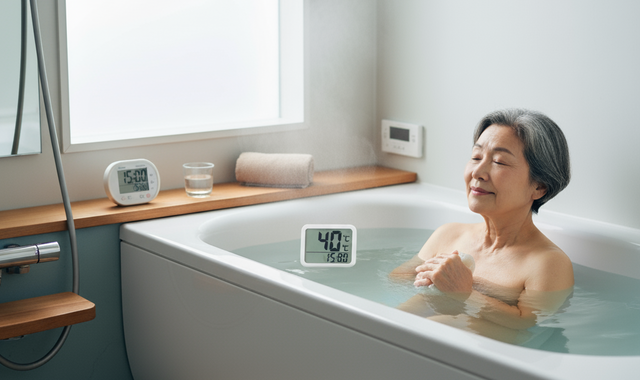 体にやさしい入浴時間と湯温