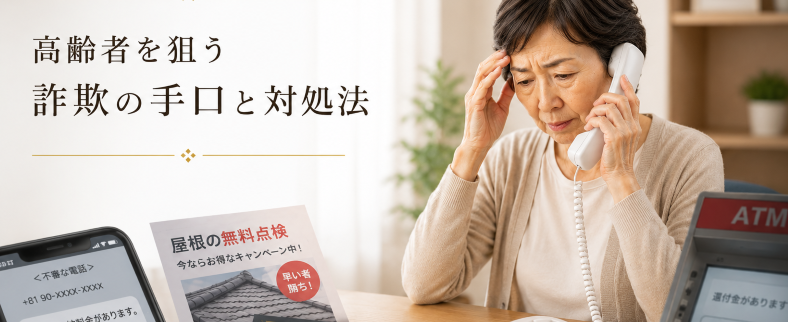 高齢者を狙う詐欺の手口とは？オレオレ詐欺・還付金詐欺・SNS詐欺・点検商法の対策を解説