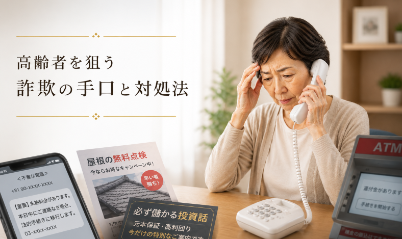 高齢者を狙う詐欺の手口とは？
