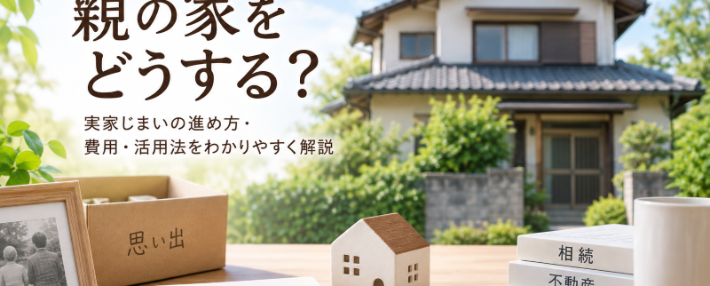 親の家をどうする？実家じまいの進め方｜手順や処分・活用法・費用・注意点を解説